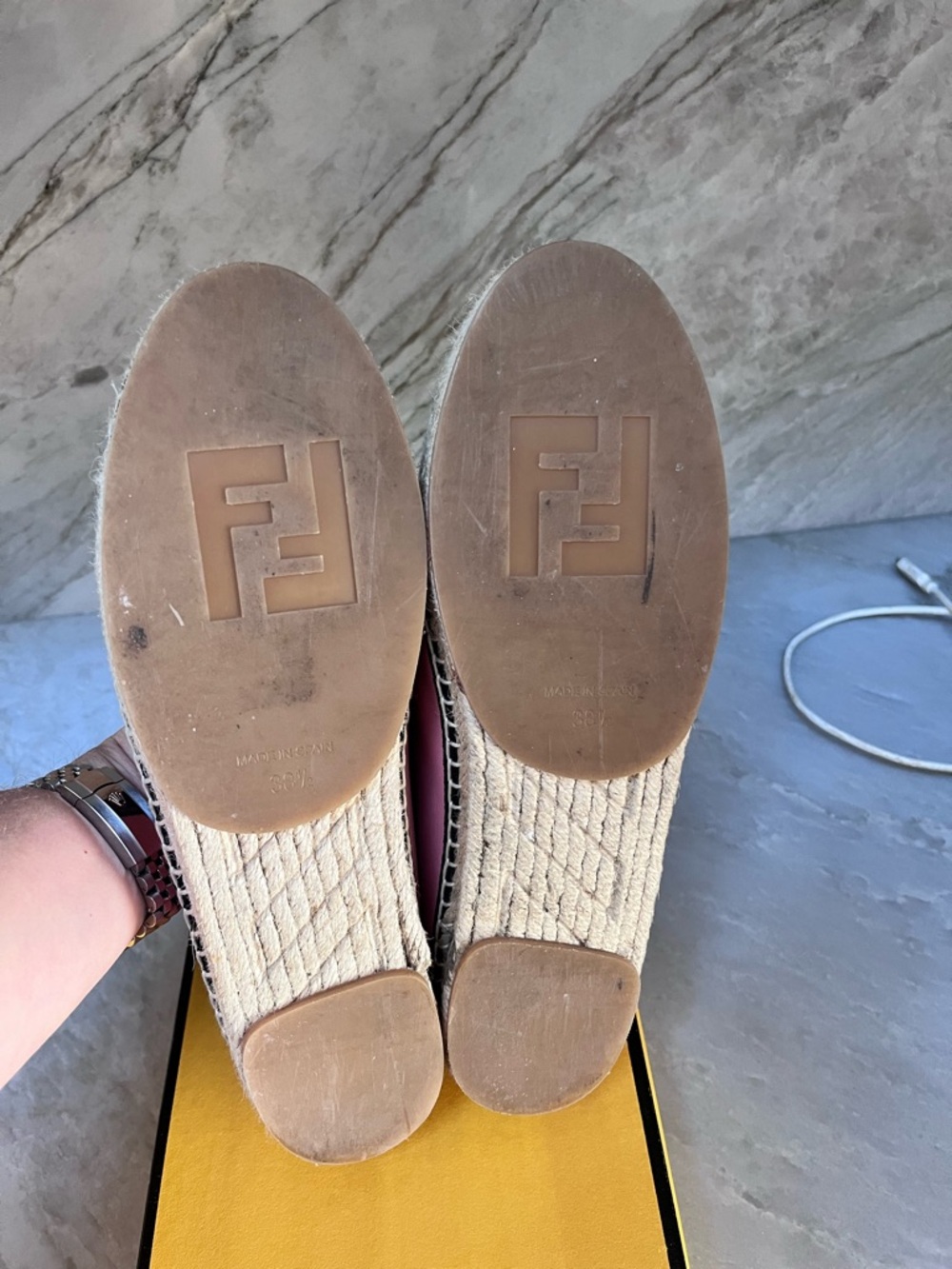 Fendi espadrilles sz 38 - Picture 2 of 2